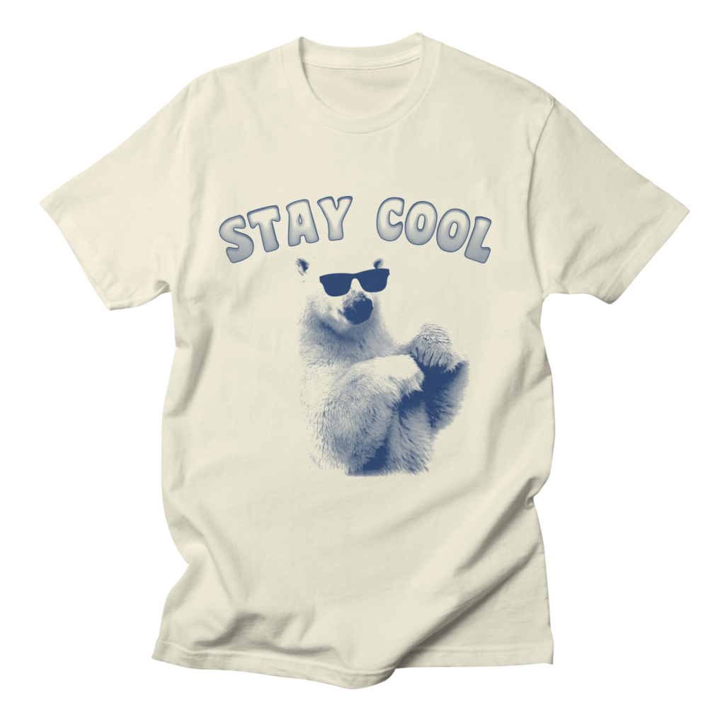 stay cool polar bear t-shirt